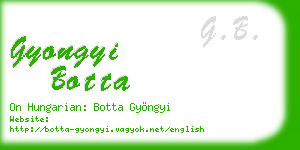 gyongyi botta business card